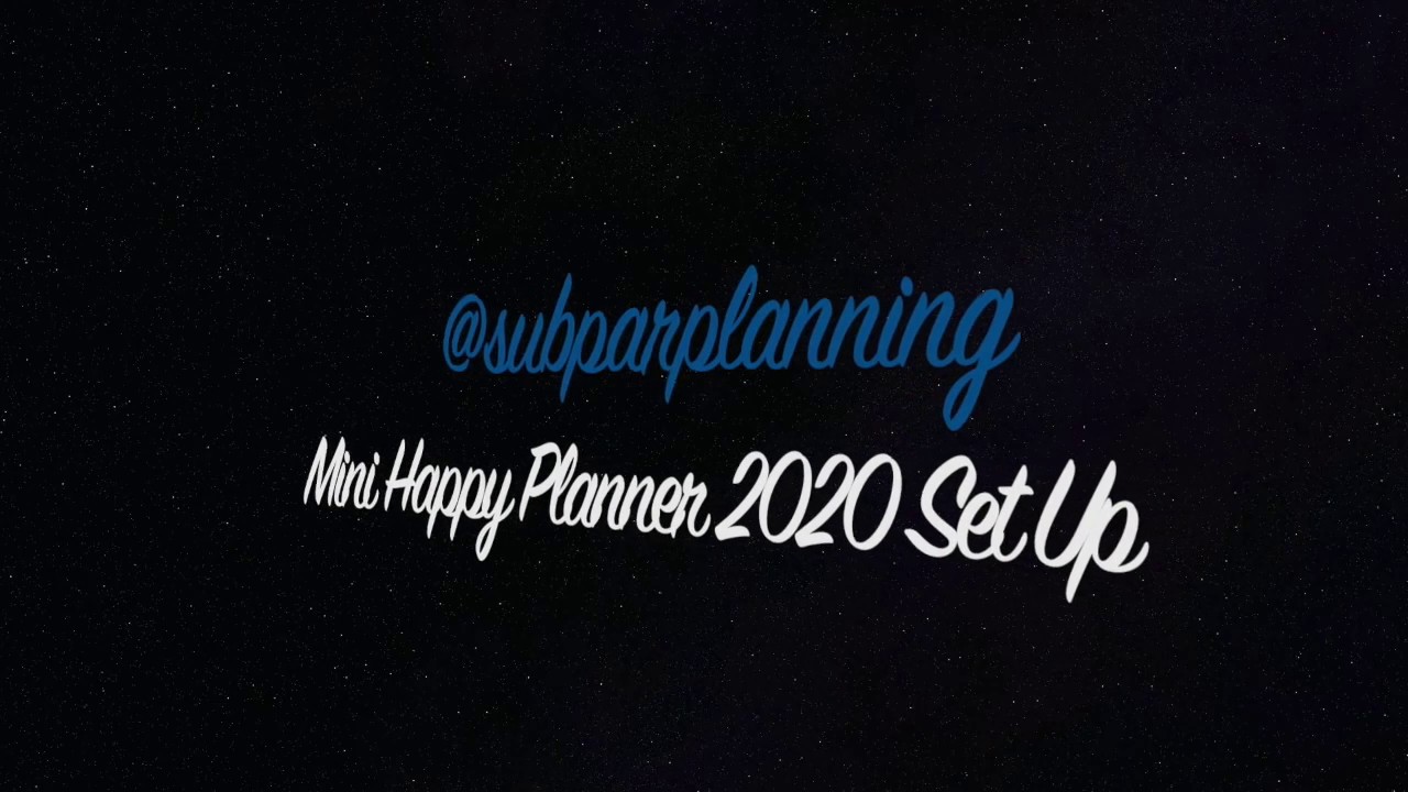 Mini Happy Planner Set Up for 2020!