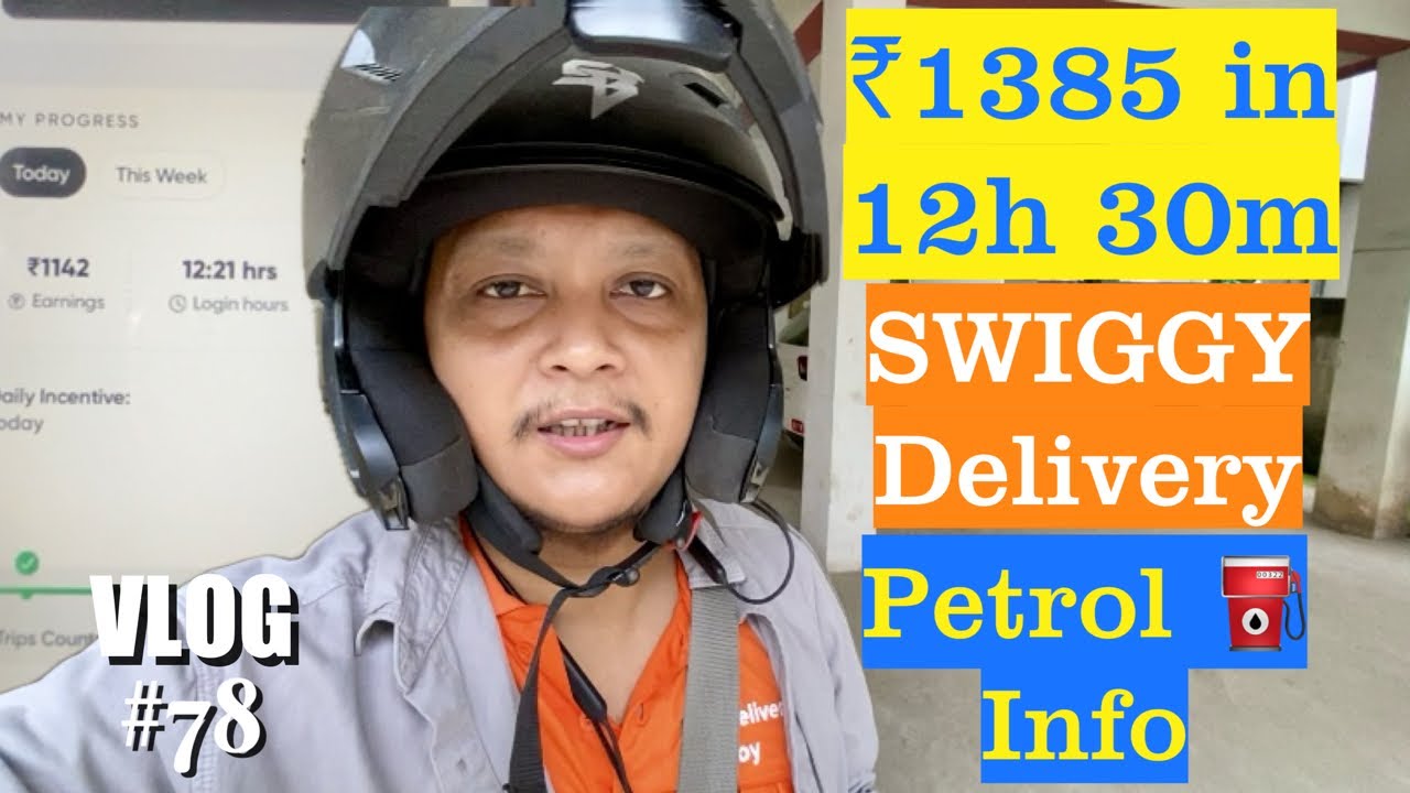 ₹1385 in 12h 30m #swiggy delivery #petrol info, #dailyvlog || @RinkuJourney