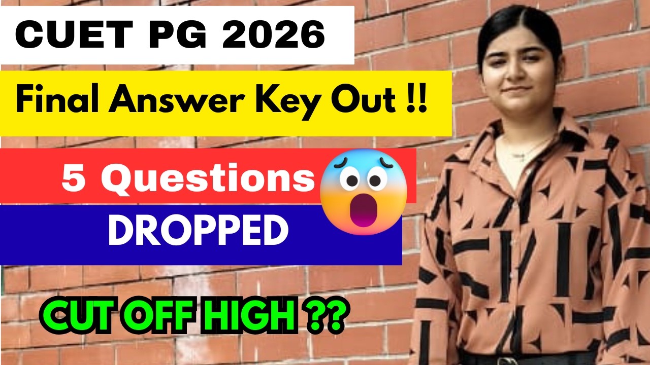 CUET PG 🎯FINAL ANSWER KEY OUT ||  Free 20 Marks to all ? Cut off high 📈  #cuetpgeco