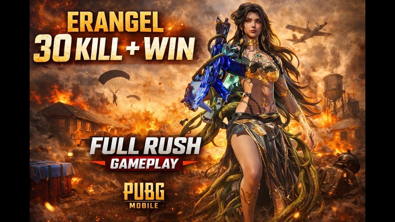 Full Rush Gameplay 🔥 | Erangel 30 Kill + Win | PUBG Mobile