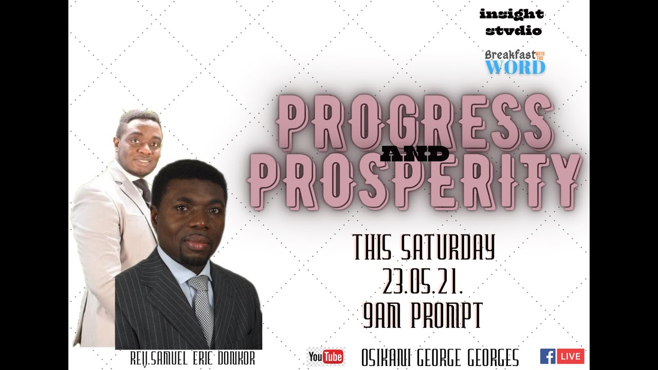 PROGRESS AND PROSPERITY IS GODS ORIGINAL IDEA