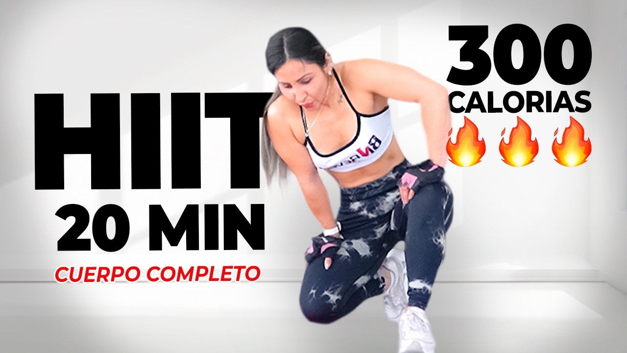 20 MIN CARDIO TABATA HIIT CUERPO COMPLETO en CASA - Rutina Sin Equipo