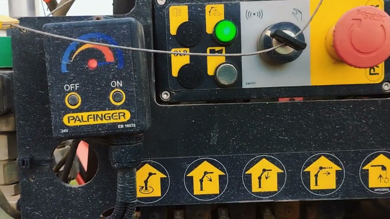 instruções de como operar o munck palfinger com controle
