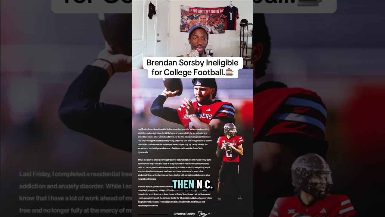 Бренден Сорсби ДИСКВАЛИФИЦИРОВАН. #ncaafootball #студенческийфутбол #спорт #texastech #ставки