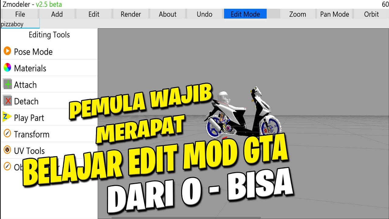 Cara Belajar Ngedit Mod Gta DI Zmodeler Android Untuk Pemula Part 1 - Gta Sa Android