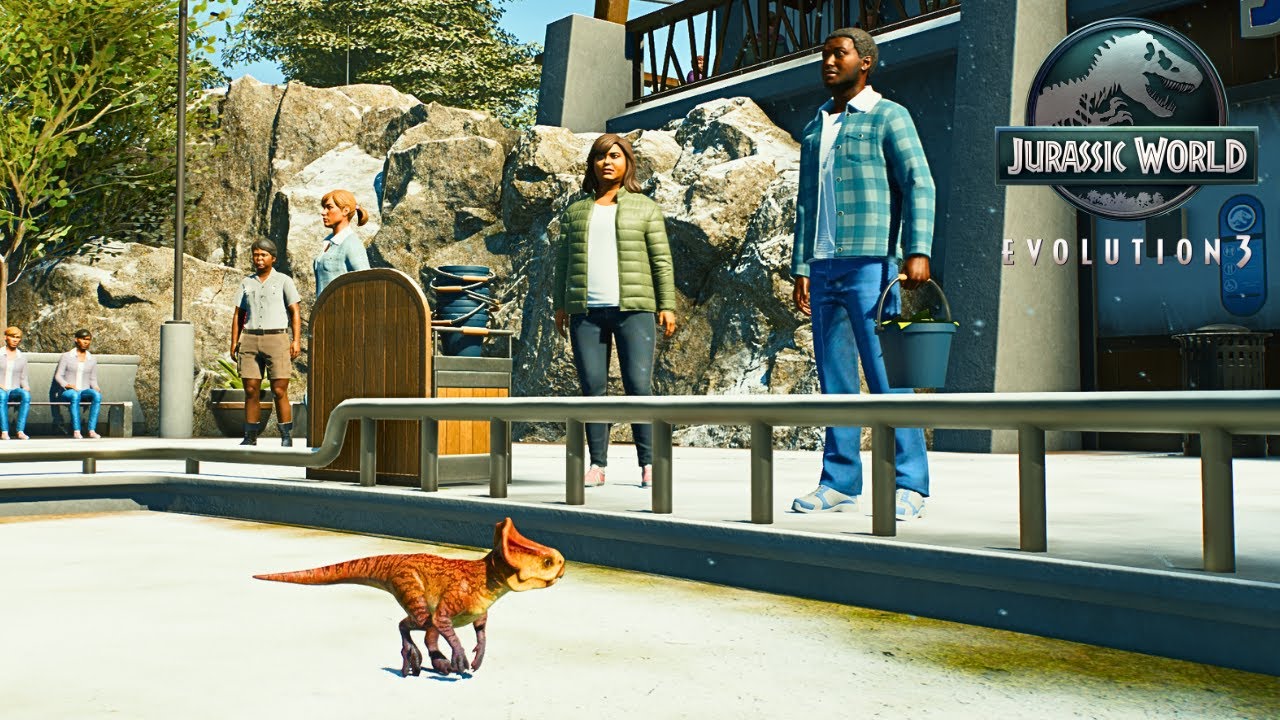 Letting Guests Feed Dinosaurs in a Winter-Themed Dino Park