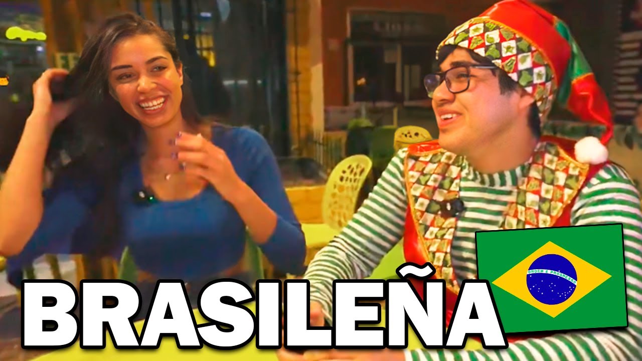 SACHA CONOCE A UNA BRASILEÑA 🇧🇷 PROBANDO COMIDA TÍPICA DE BRASIL