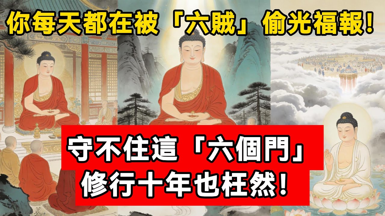 你每天都在被「六賊」偷光福報！佛陀：守不住這「六個門」修行十年也枉然！#佛陀#佛學#佛教#禪修#佛法智慧#佛教故事#佛教文化#佛學知識 #佛學智慧 #明月禅心
