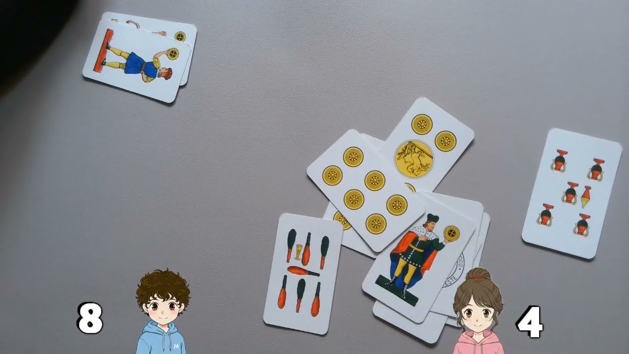Rivincita a SCOPA con le carte SICILIANE... e un po' di sbadataggine!