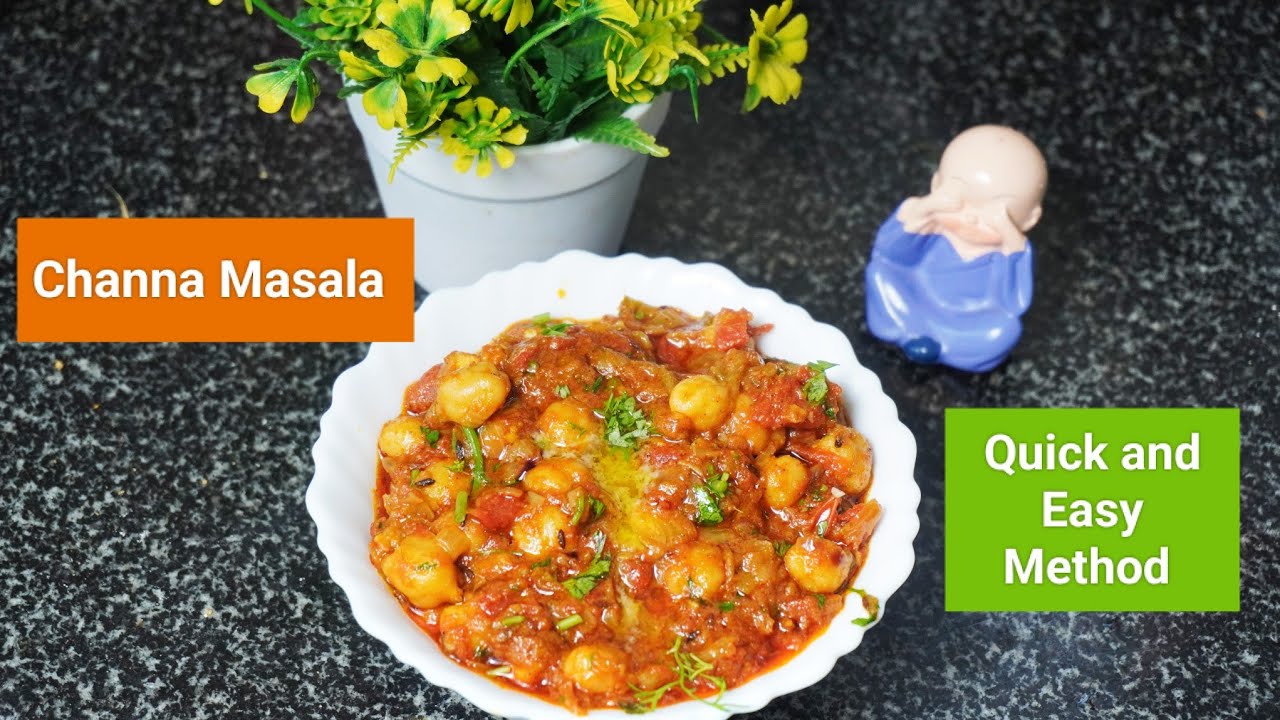 Channa Masala | How to Make Chole Masala Recipe in Kannada | Quick and Easy Recipe | Hamsa's Kitchen