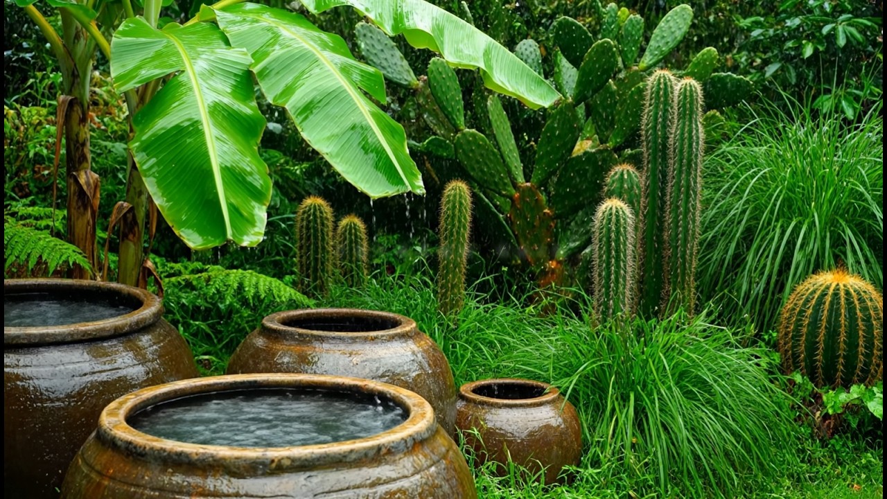 Soothing rain sounds in hitting clay jars with distant thunder. Great for relaxing and deep sleep.