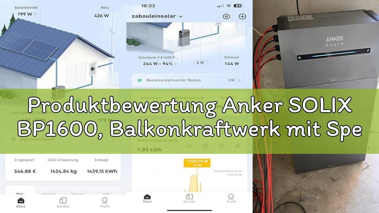 Produktbewertung Anker SOLIX BP1600, Balkonkraftwerk mit Speicher, 1600Wh Akku für Solarbank 2 Serie