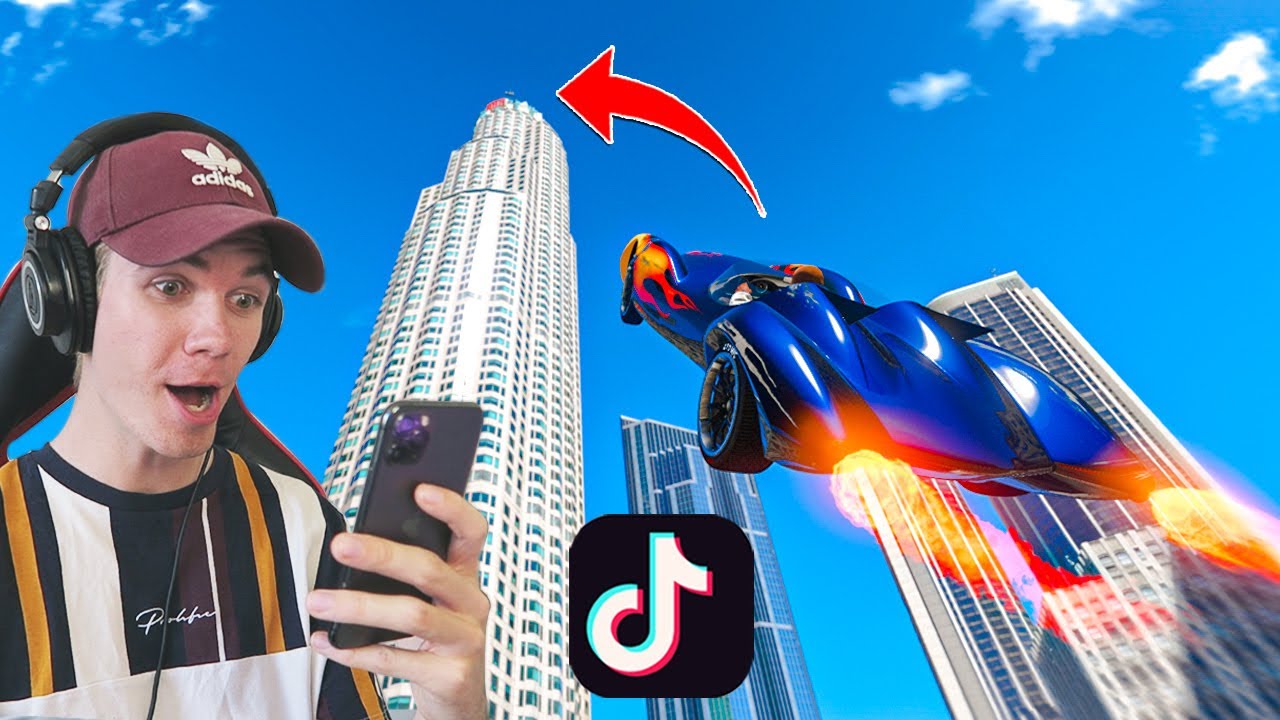 Recreating VIRAL GTA 5 STUNTS On Tik Tok! #7