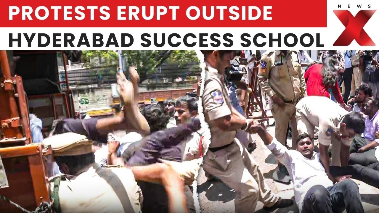 Hyderabad Success School Teacher Terminated, Protests Erupt Outside Campus