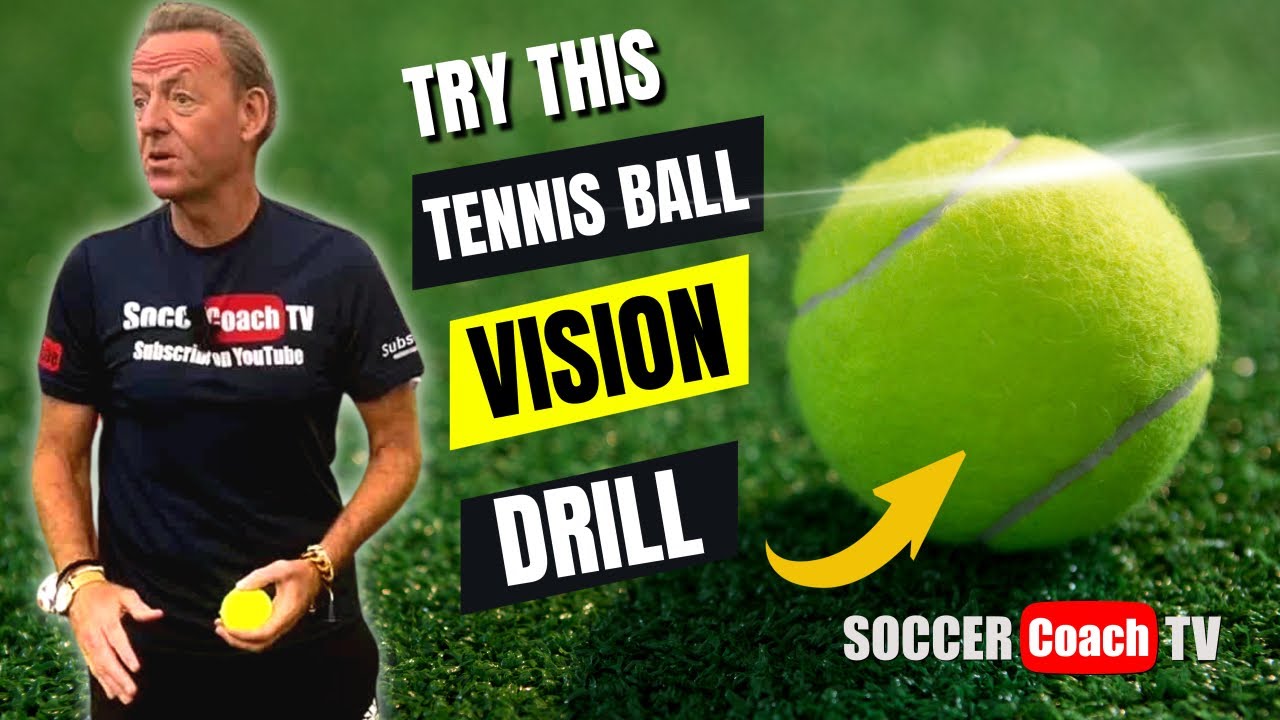 SoccerCoachTV - Add a Tennis Ball in this Drill to Improve Your Vision.