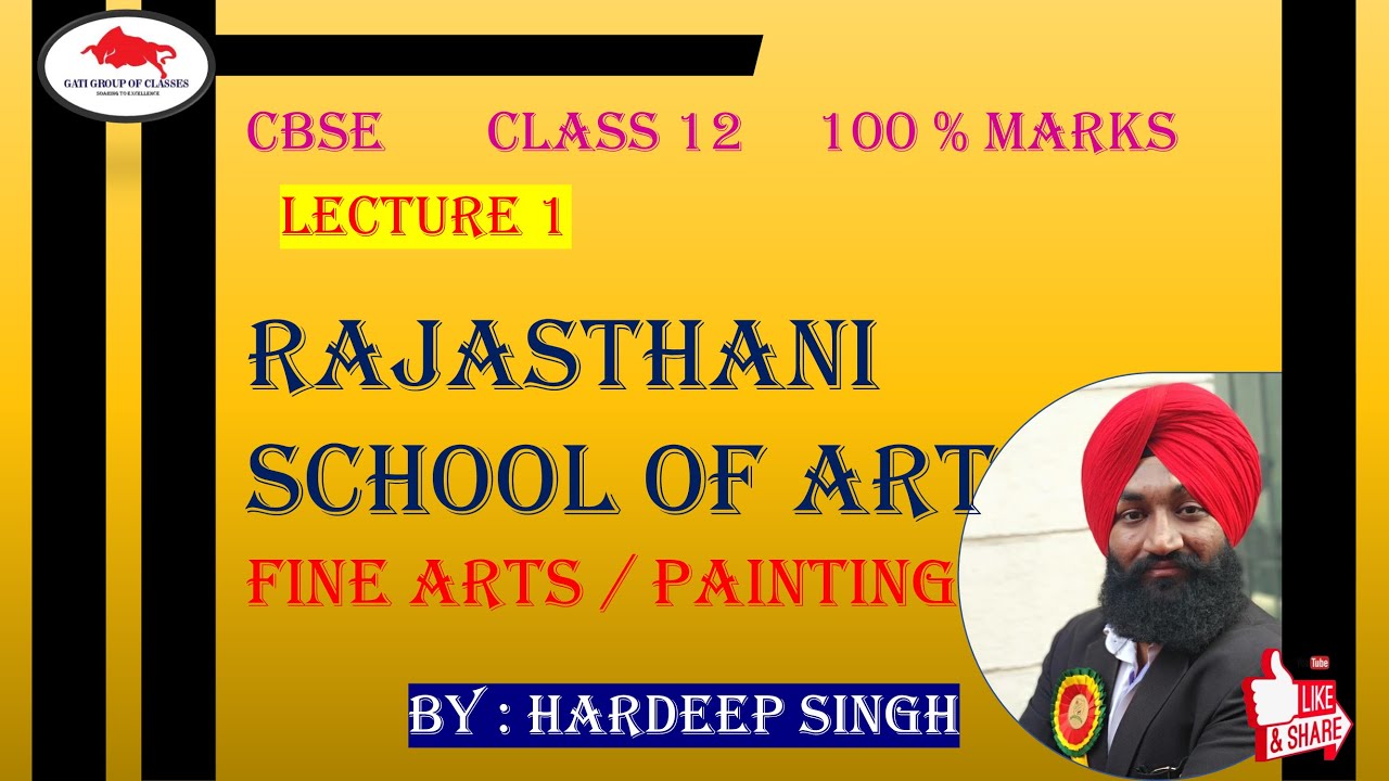 Rajasthani School of Art | class 12 painting | fine arts