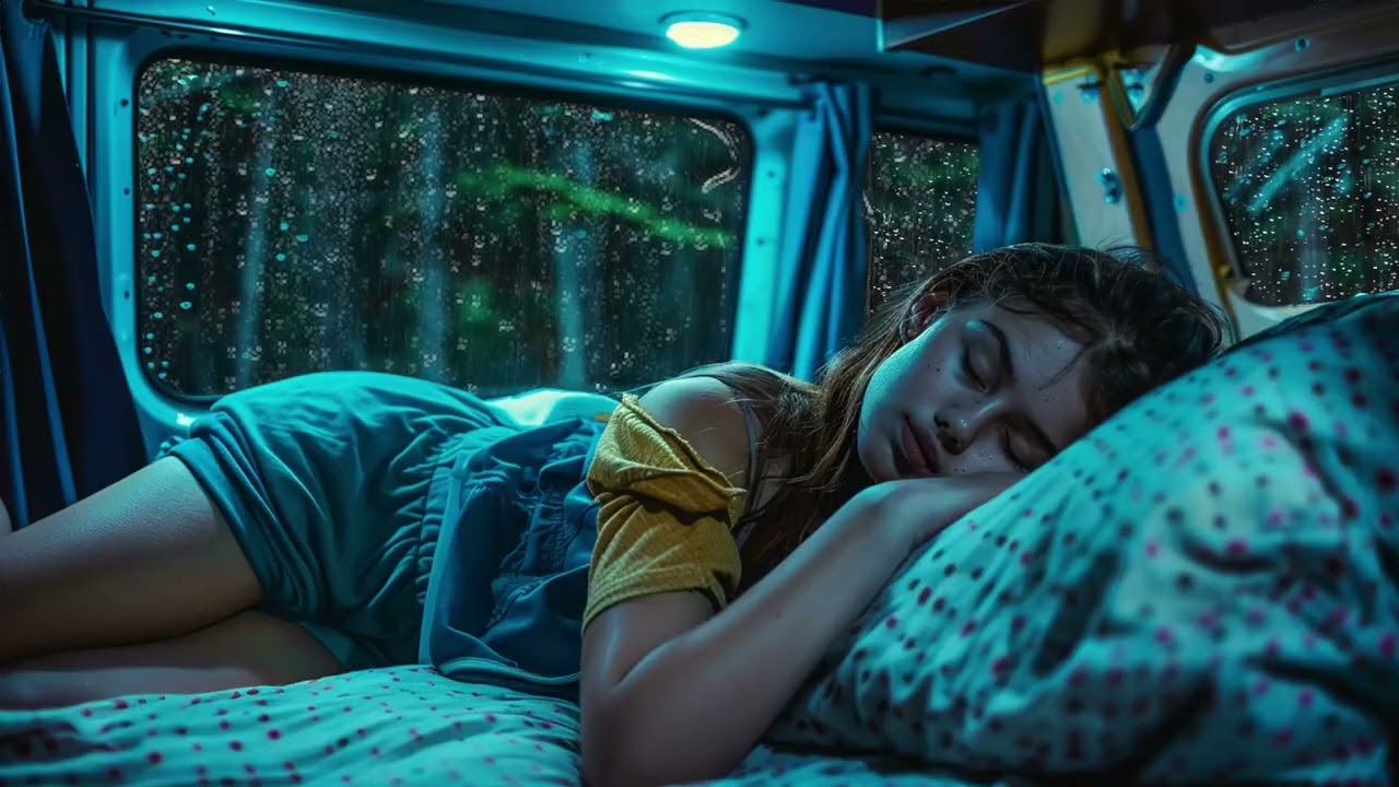 Noite Chuvosa na Cabine do Caminhão 🌧️ Sons Naturais ASMR para Relaxamento e Sono Restaurador