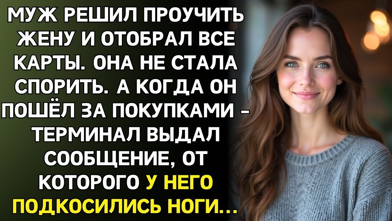 Муж забрал мою карту и заявил «С этого дня ты сама по себе!» — но на кассе его самого ждал шок…