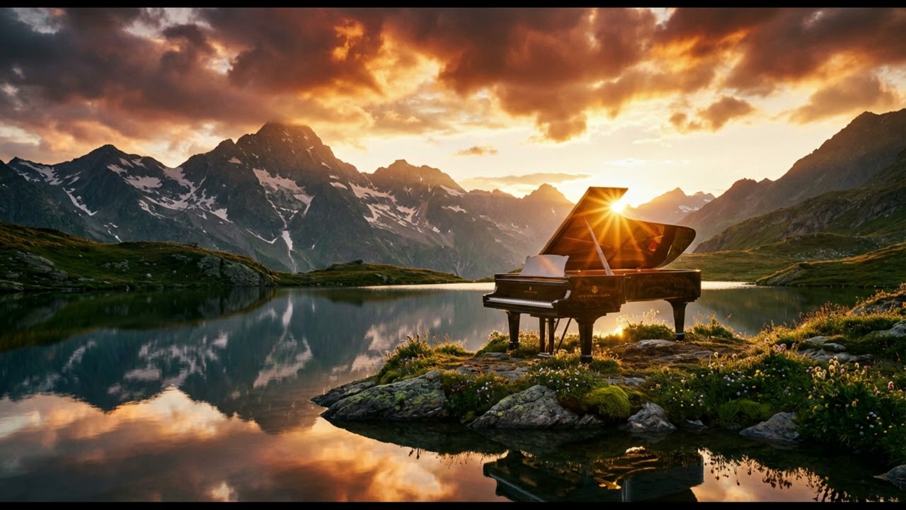 Golden Sunset Piano in Epic Nature | Deep Relaxation, Sleep & Study Music