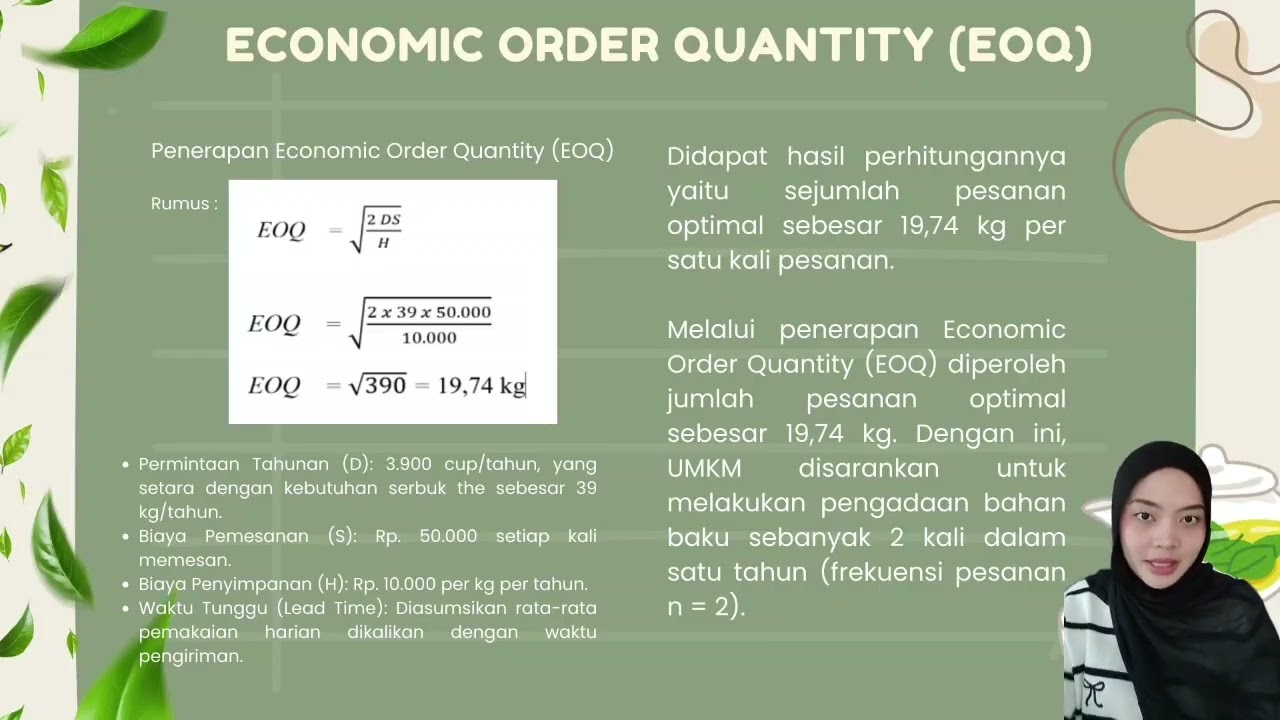 Project UAS Operasional Riset 2 (MENENTUKAN TEORI PERSEDIAAN DAN ANALISIS KEPEKAAN PADA UMKM MINUMAN