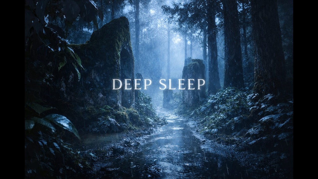 6 Hours Heavy Rain in Forest at Night | Realistic Rain & Thunder Sounds for Sleep