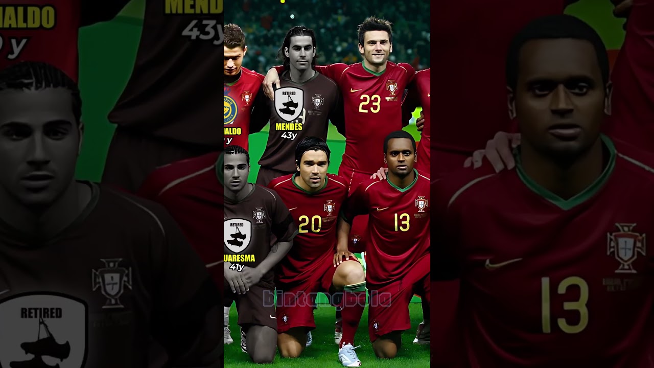 Squad PORTUGAL 2007 | Ronaldo first captain for Portugal #bintangbola