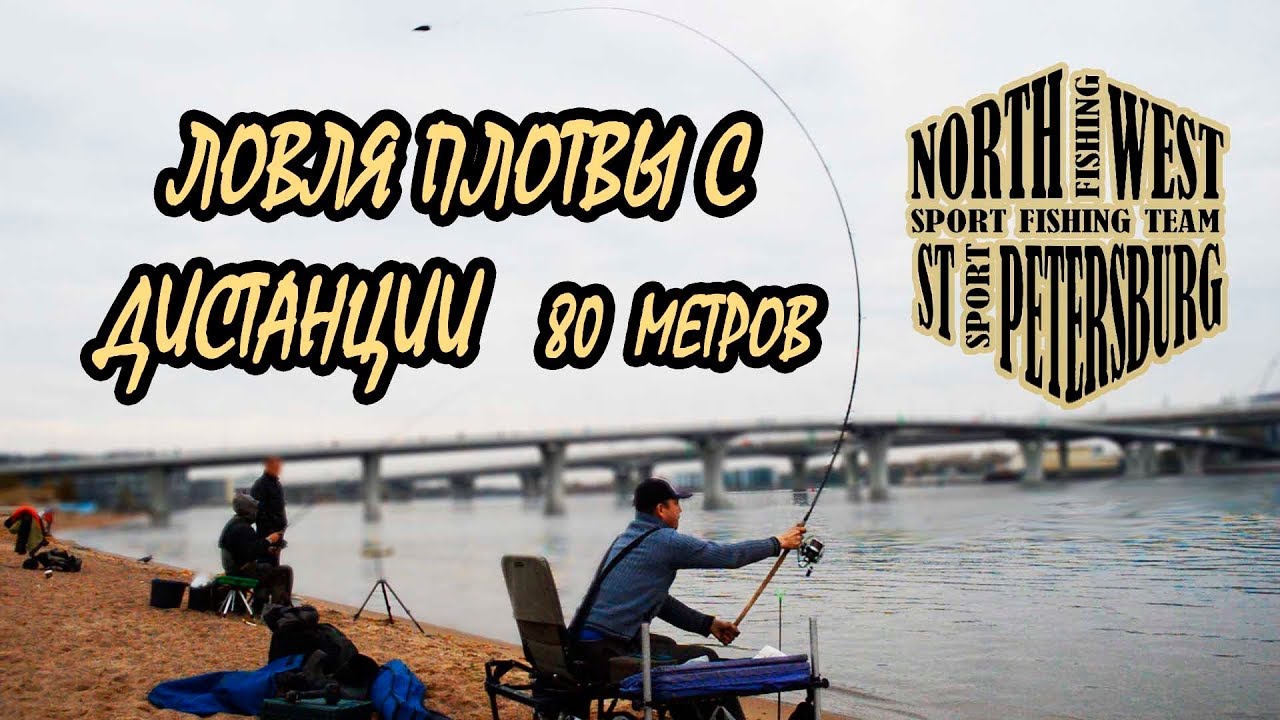 Ловля плотвы с дистанции 80 метров в парке 300-летия Санкт-Петербурга 18.10.2018