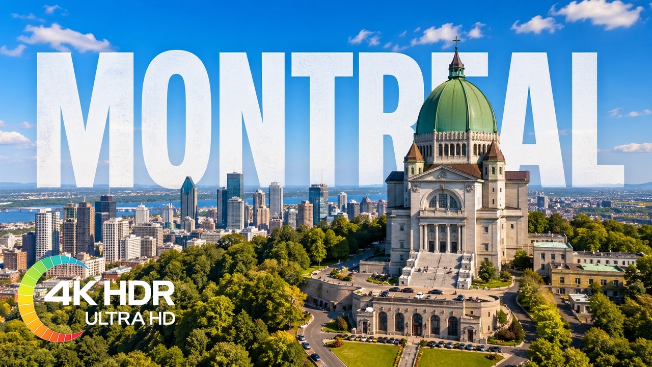 Watch Montreal, Canada in 4K Video Ultra HD with Relaxing Music