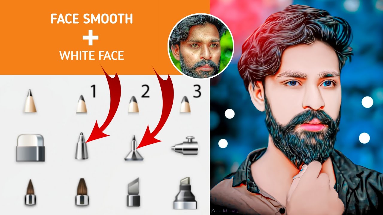 Hard Smooth +  White Face Photo Editing | Hard Face Smooth Editing | Smooth Skin Face Smooth Editing