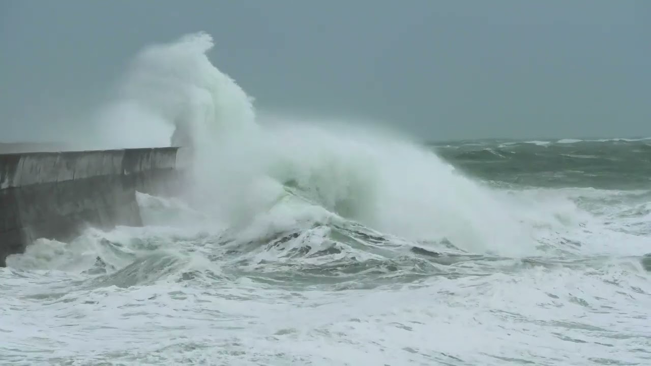 tempête sur le port de  Lesconil 01 2023