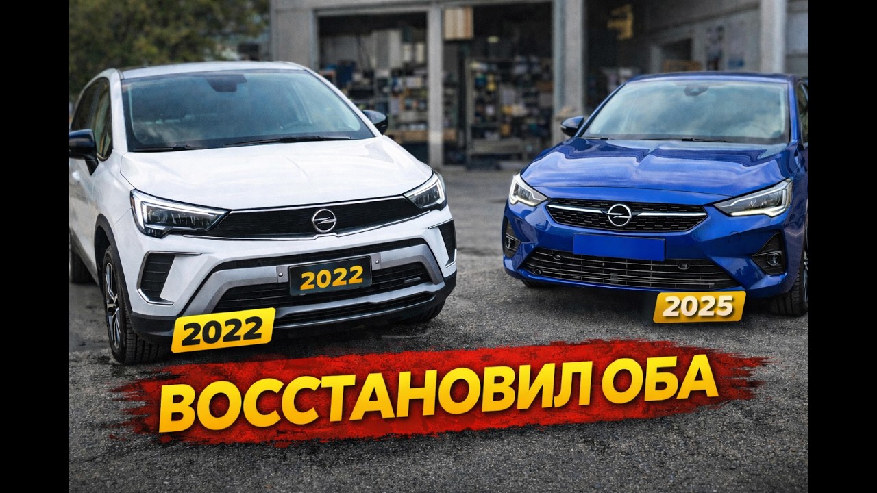 Восстановил ДВА Opel после повреждений &mdash; Crossland и Corsa готовы к продаже | Полный ремонт