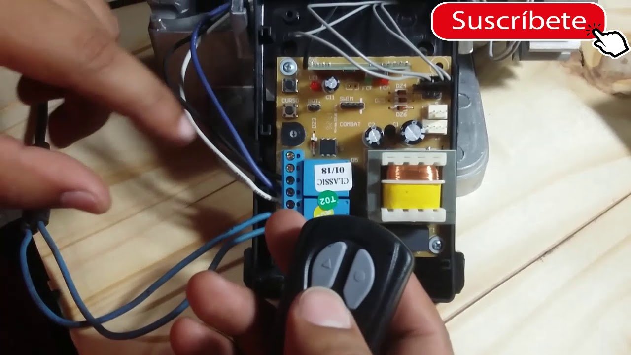 Como grabar control de motor para un portón corredizo