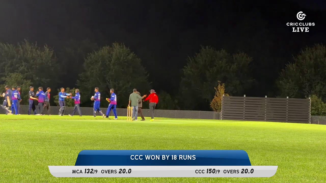 MCA T20 Challenge Cup 2026 - Continental Cricket Club Vs MCA