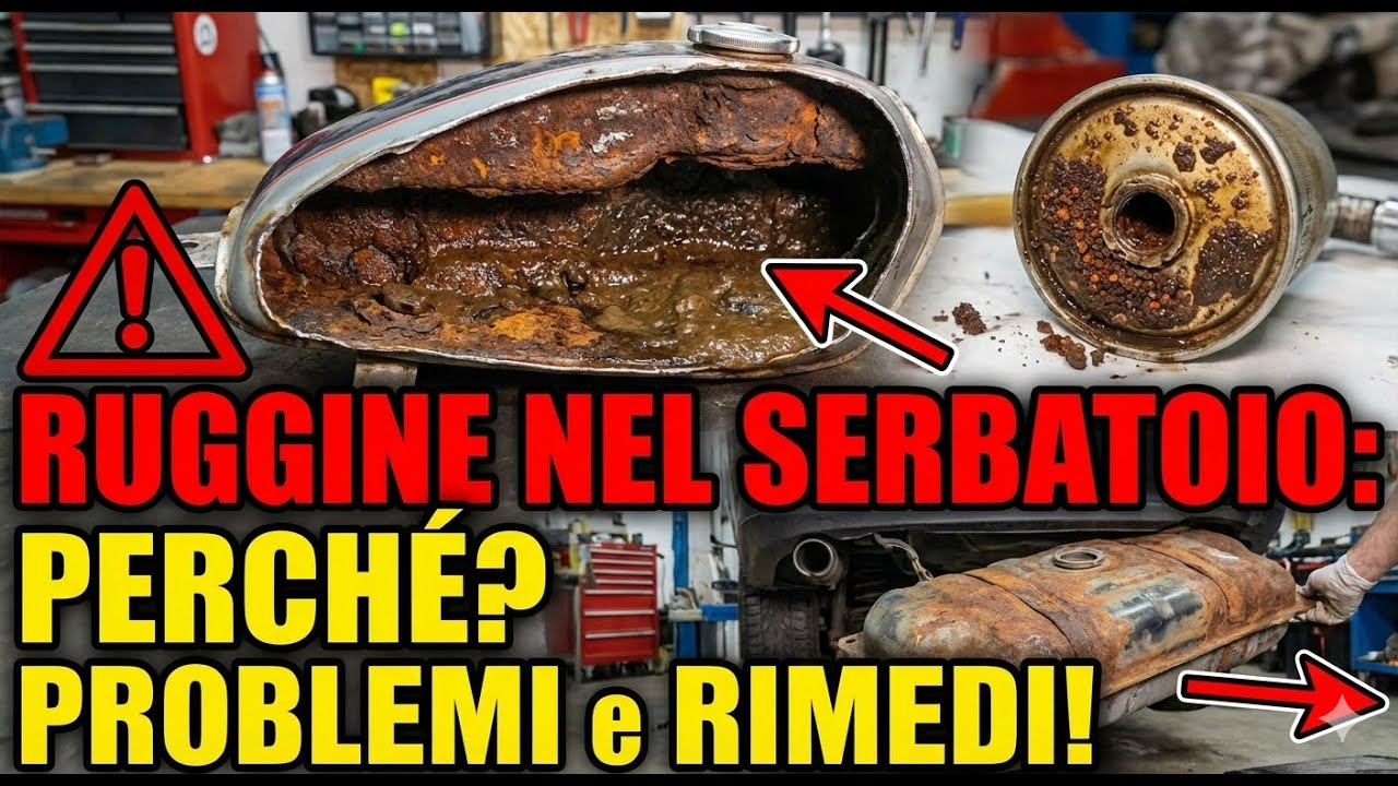 Ruggine nel serbatoio perchè, problemi e rimedi.