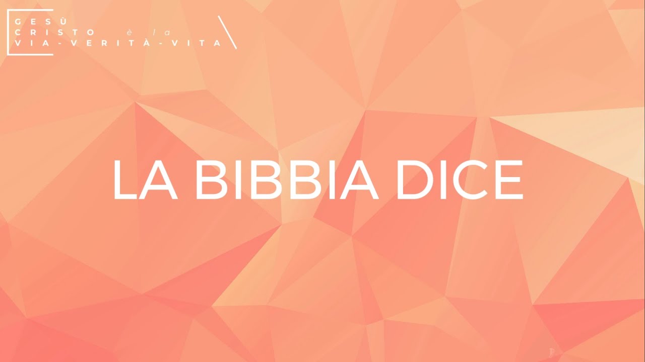 La Bibbia dice Canto Evangelico