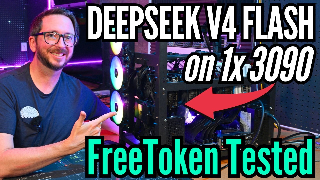 FreeToken Deepseek V4 Flash on a Single 3090 Local AI Testing