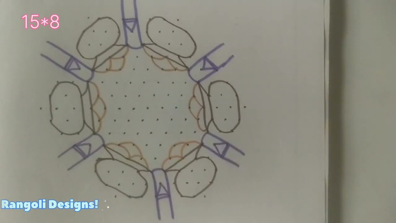 15*8 dots#sankranthi new rangoli#pongal new rangoli 2026#festival new rangoli#Bhogi kolam potrangoli