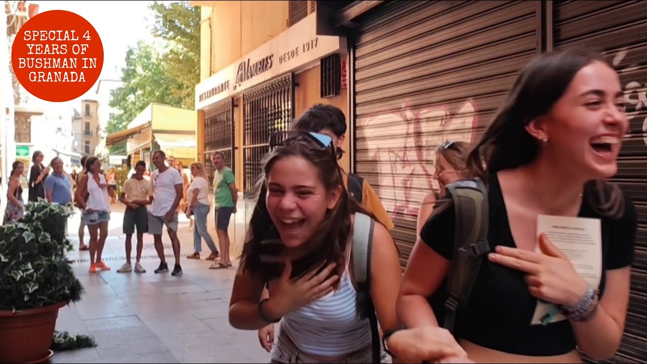 #Bushman_prank in Granada city Part 16. funniest reactions. great compilation