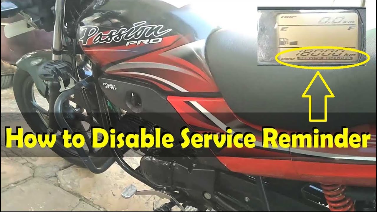 How to Disable Service Reminder in Hero Passion Pro II DIYMaster