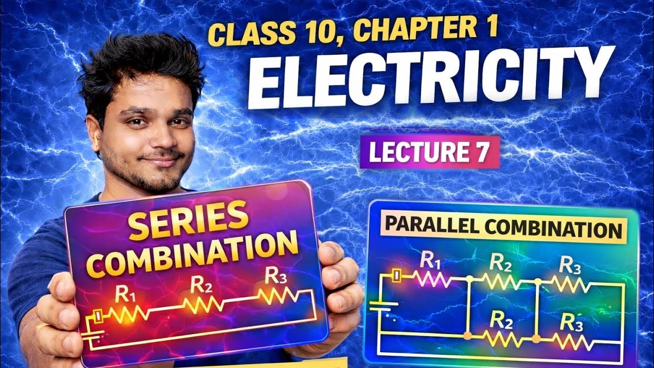 Lecture-7//Class-10//Chapter-1// Electricity, Combination Of Resistance , Series ,Parallel .