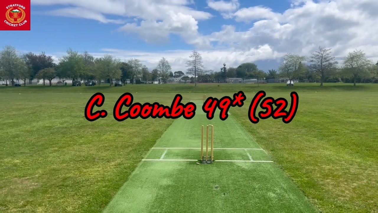 ExpertTurf #Taranaki #Premier Declaration #Cricket | Rnd 1 | Stratford CC | C. Coombe gets it done!!
