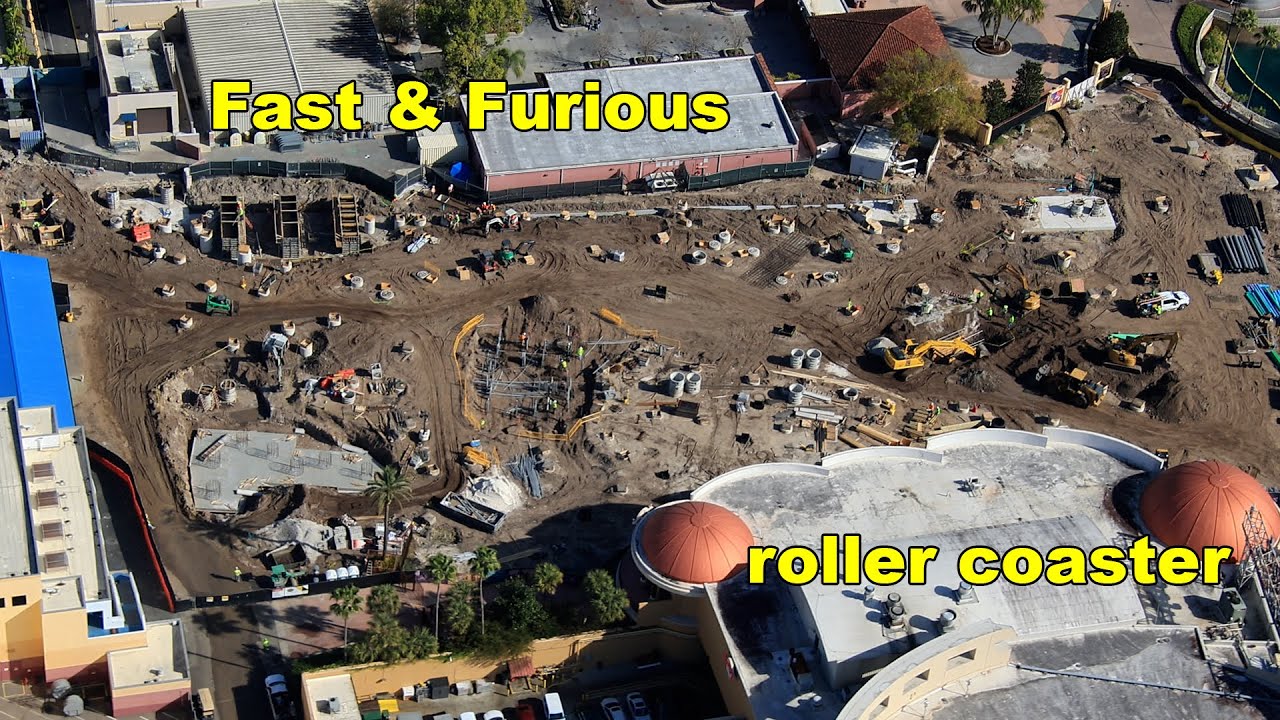Aerial look at Fast & Furious Hollywood Drift site - Orlando