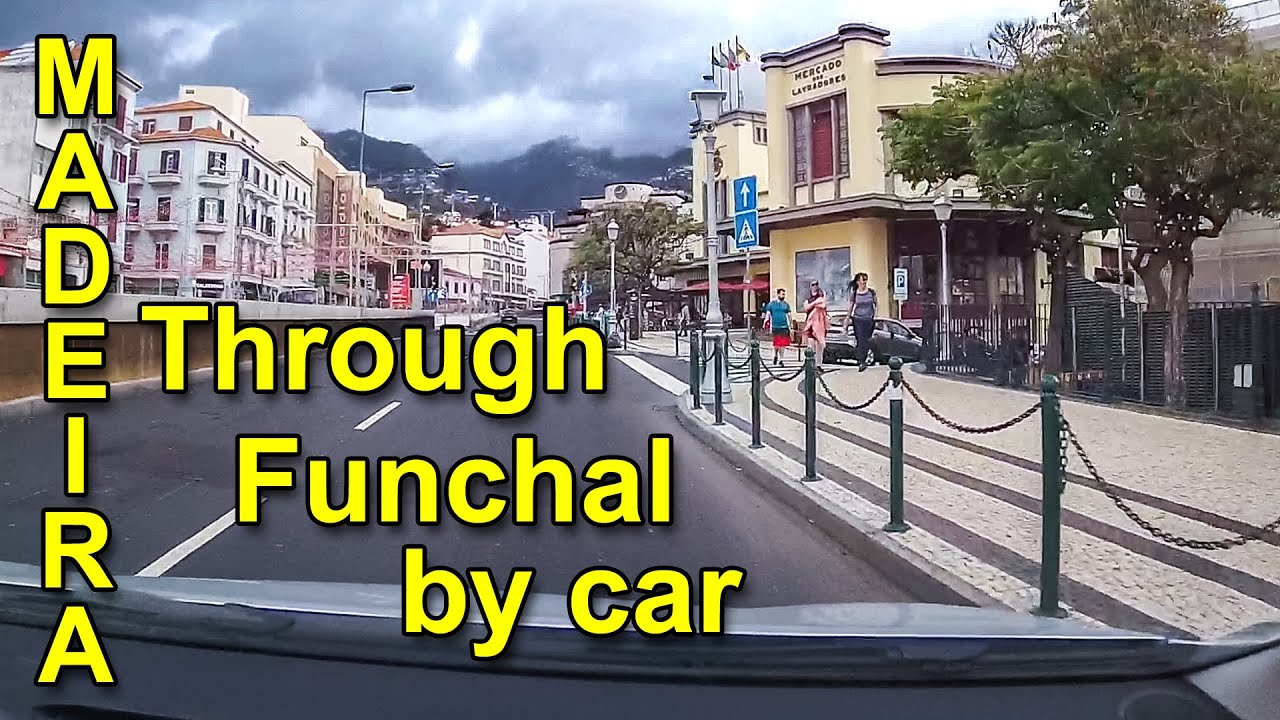Madeira, autolla halki funchallin / driving through Funchal. 017.