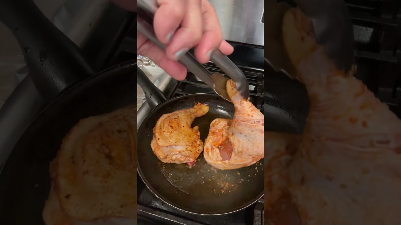 Flavorful: Irresistible Pan-fried Chicken Leg Quarters! 