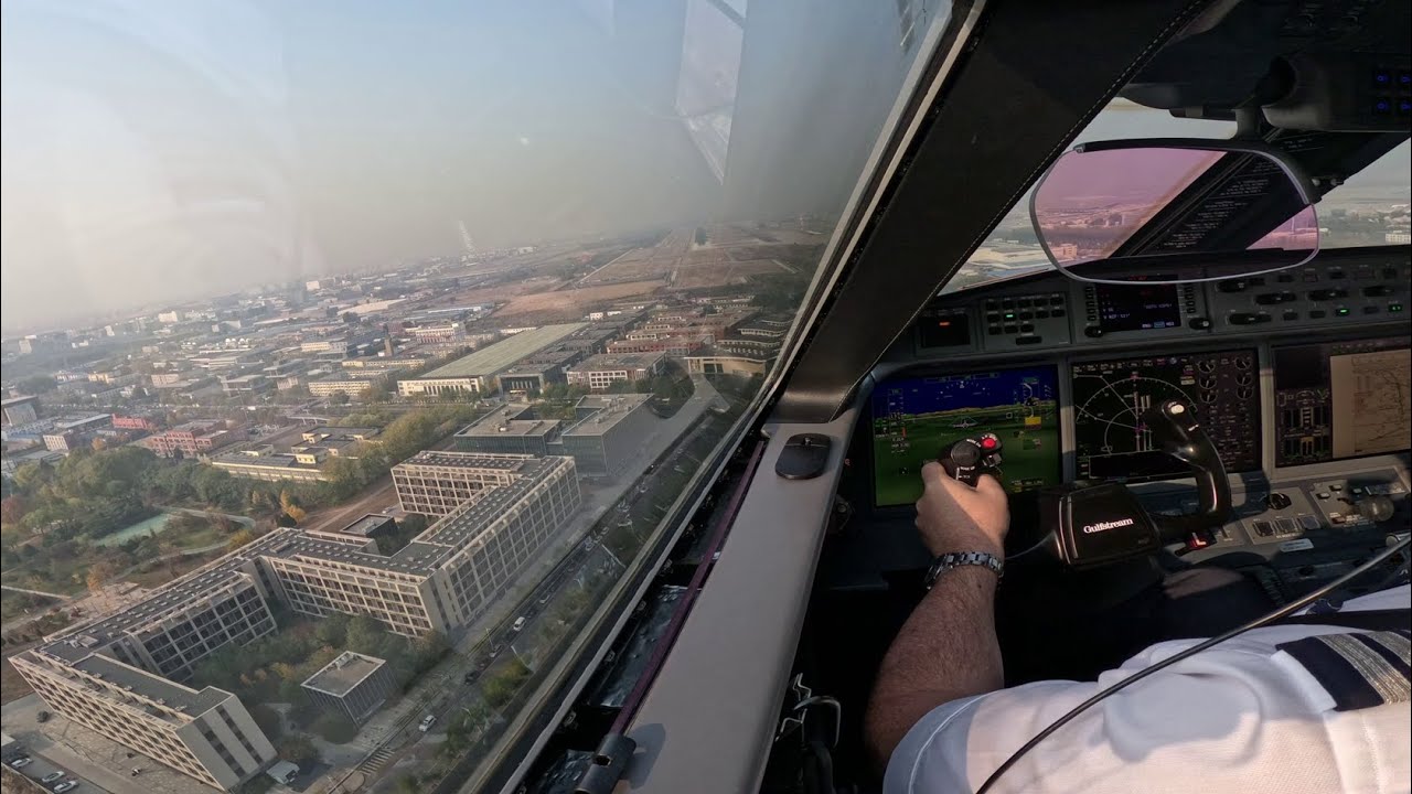 Landing Beijing, China (ZBAA/PEK) - Gulfstream G650