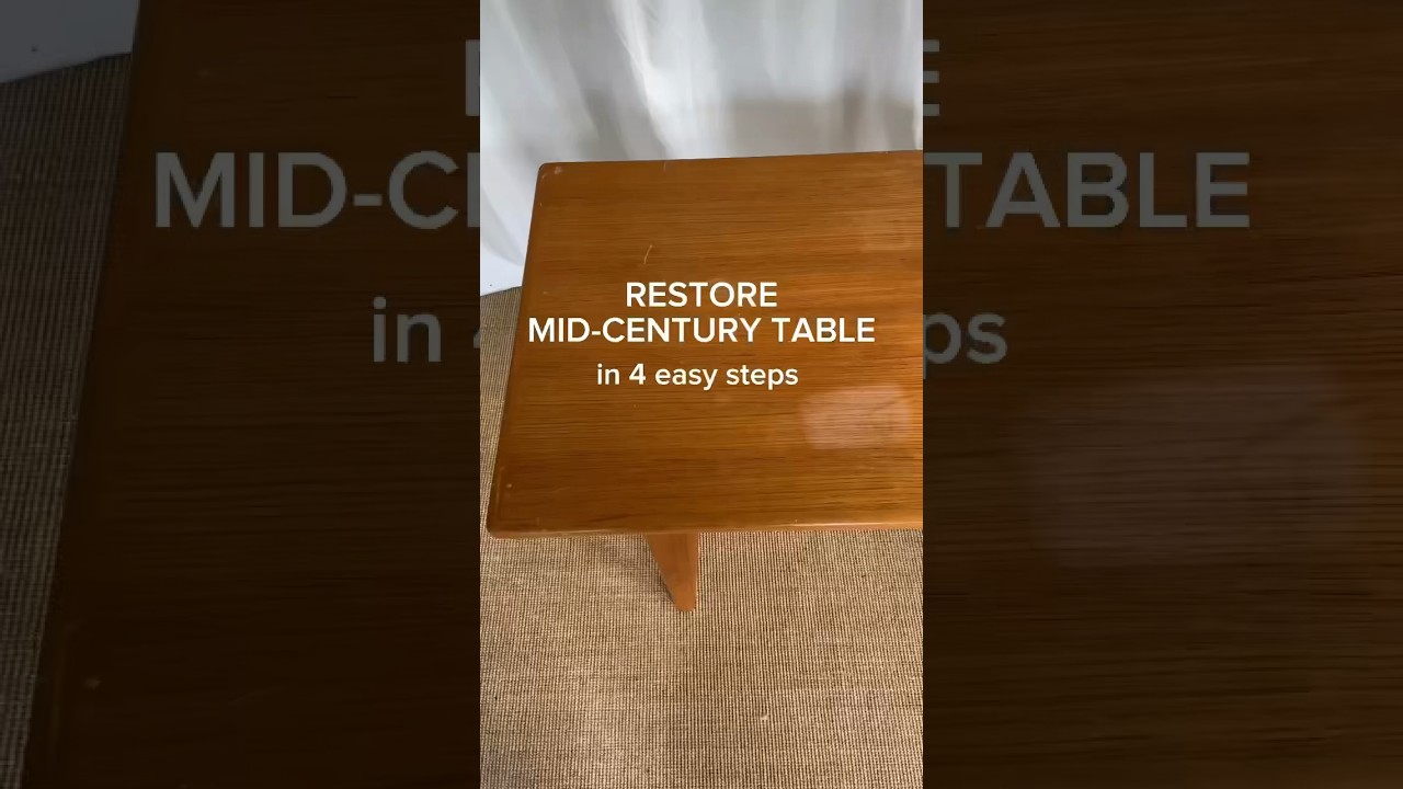 Restore TEAK ☕️ Table for $70 in 4 Easy Steps 🤑 #diyfurniture #midcentury #furniturerestoration