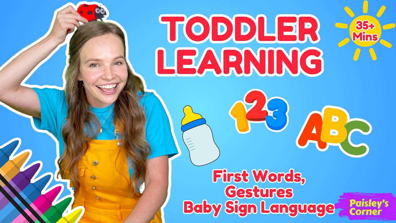 Learn to Talk - First Words for Toddlers - Gestures & Body Parts - Best Toddler Learning Videos