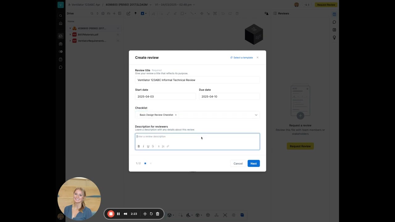 Part 3 : Starting your first review