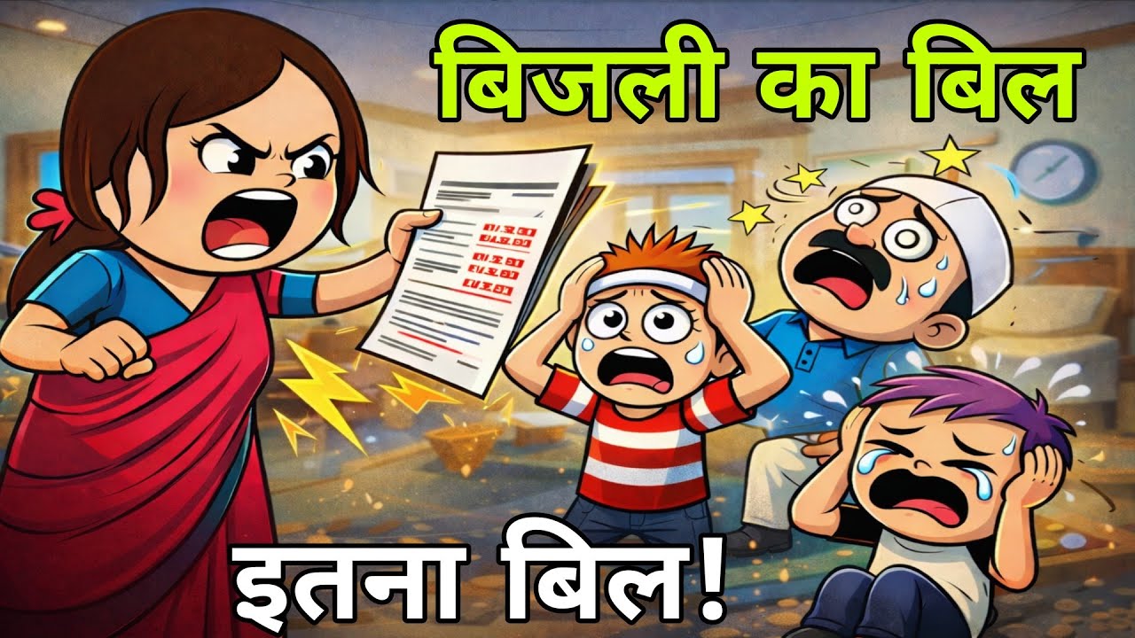 बिजली का बिल आया ⚡ | घर बना अदालत 😂 | Funny Family Cartoon | @CartoCraze123