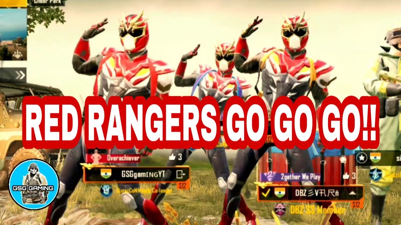 Red rangers on fire pubg mobile | gsg gaming |